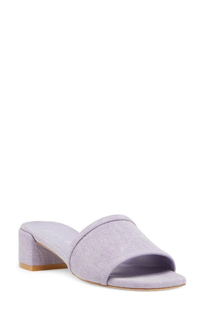 Stuart Weitzman Cayman 35 Block Slide Sandal In Aster