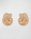 Oscar De La Renta Women's Goldtone & Glass Crystal Knot Earrings In Rose