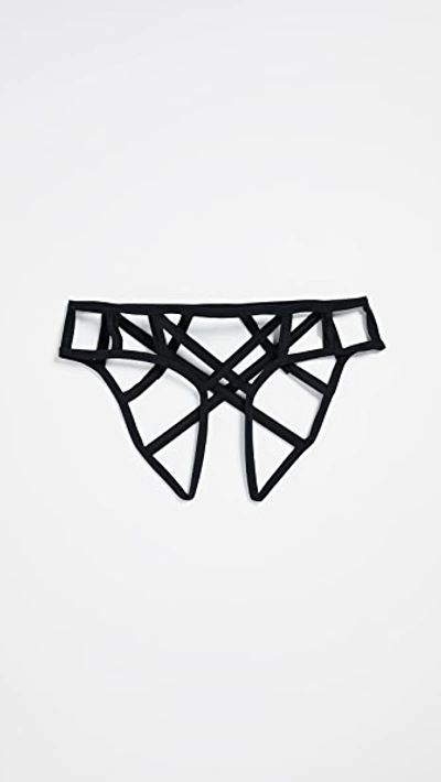Kiki De Montparnasse Voyuer Cage Panties In Black
