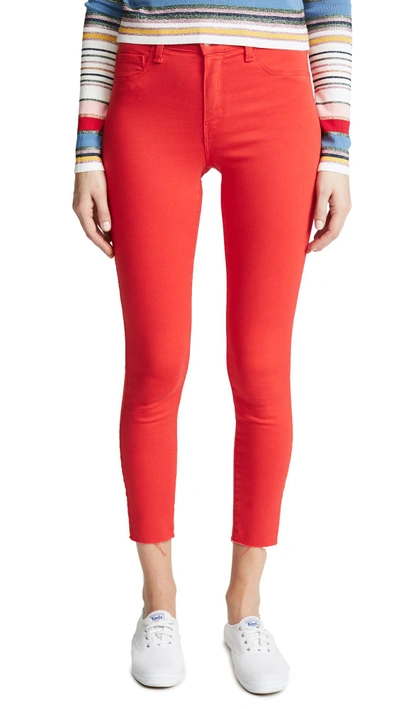 L Agence Margot High Rise Skinny Jeans In Siren Red