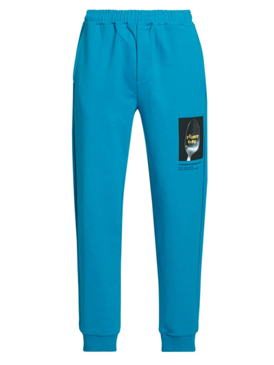 Helmut Lang Spoon Photo Jogger Pants In Cerulean