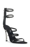 Versace Point Strap Sandal In Black