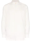 Issey Miyake Mandarin Collar Shirt In White