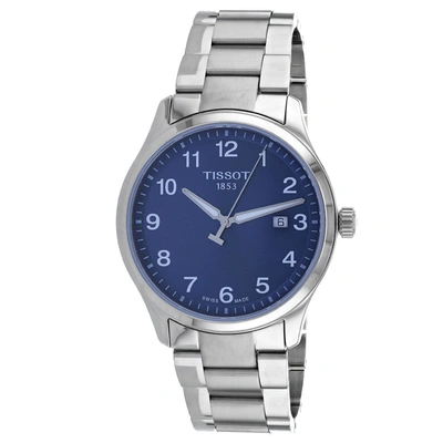 Tissot Men's Blue Dial Watch In Silver