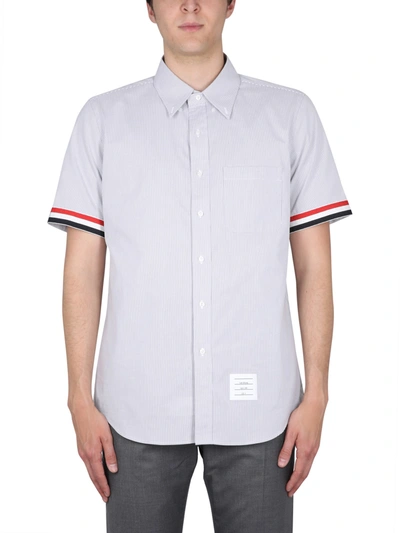 Thom Browne Straight Fit Shirt In Grey