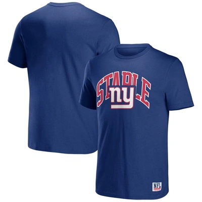 Staple Nfl X  Blue New York Giants Logo Lockup T-shirt