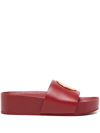 Tory Burch Patos Platform Slide Sandal In Red