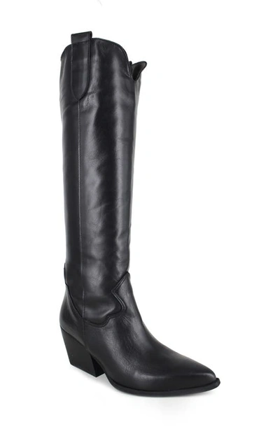 Zigi Valezka Knee High Boot In Black Leather