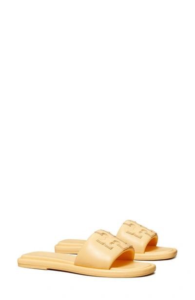 Tory Burch Double T Sport Slide Sandal In Peach Puff