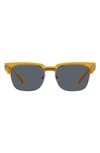 Versace 55mm Square Sunglasses In Blue / Dark