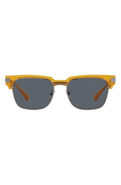 Versace 55mm Square Sunglasses In Blue / Dark