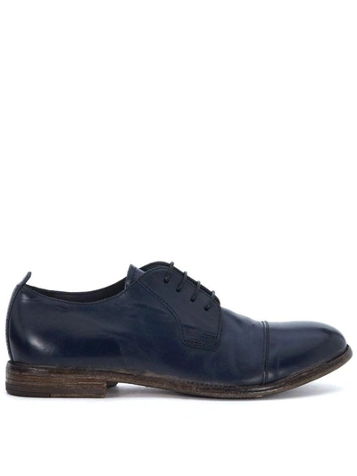 Moma Blue Leather Lace Up Shoes