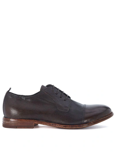 Moma Brown Leather Lace Up In Marrone