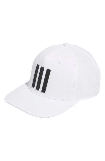 Adidas Golf Tour 3-stripes Golf Hat In White