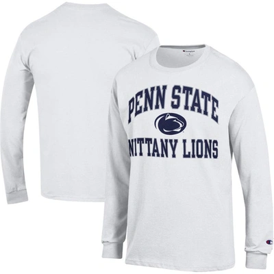 Champion White Penn State Nittany Lions High Motor Long Sleeve T-shirt