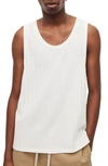 Allsaints Madison Pointelle Knit Tank In Cala White