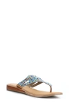 Bos. & Co. Jilly Beaded Flip-flop In Blue Multi Leather/ B