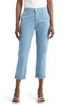 Ag Caden Crop Twill Trousers In Clear Skies