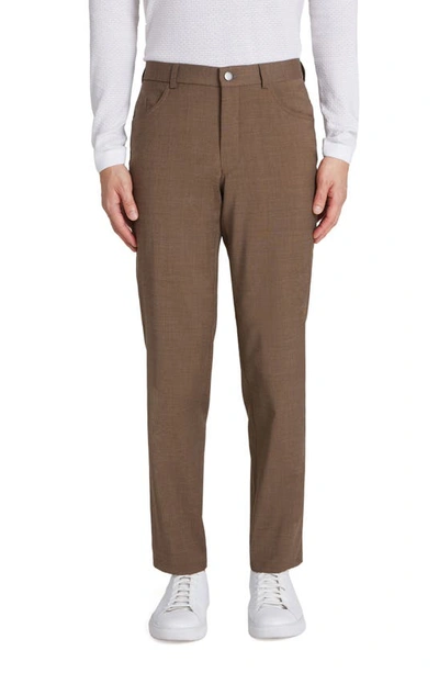 Jack Victor Sage Five-pocket Trousers In Mid Brown