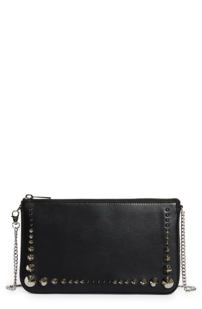 Christian Louboutin Loubila Studded Leather Pouch In Black