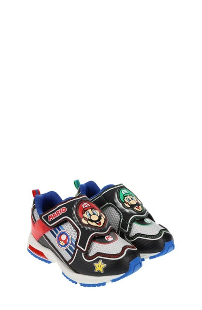 Sg Footwear Kids' Light-up Super Mario Sneaker In Black Multi