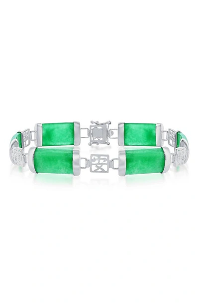 Simona Linked Jade Bracelet In Green