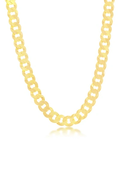 Simona Goldtone Plated Cuban Chain Necklace