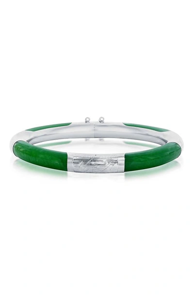 Simona Alternating Jade Bracelet In Green