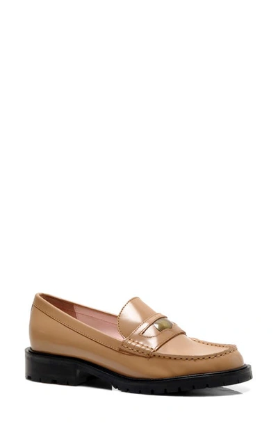 Free People Liv Penny Loafer In Camel