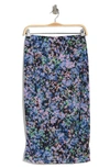 Afrm Lynch Printed Skirt In Blue Wildflower