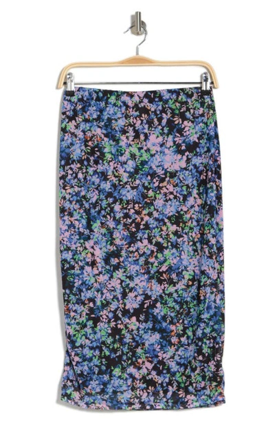 Afrm Lynch Printed Skirt In Blue Wildflower