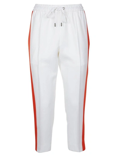 Y's Cropped Track Pants In White