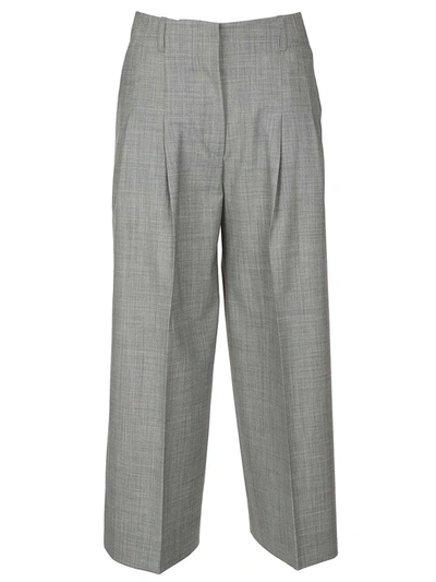 Ql2 Cropped Trousers In Light Grey