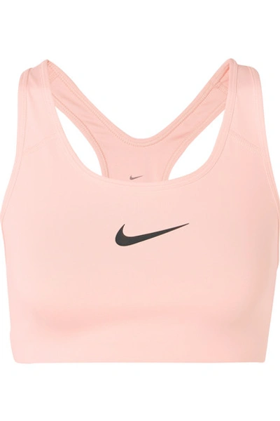 Nike Pro Classic Mid-impact Swoosh Sports Bra In Pink