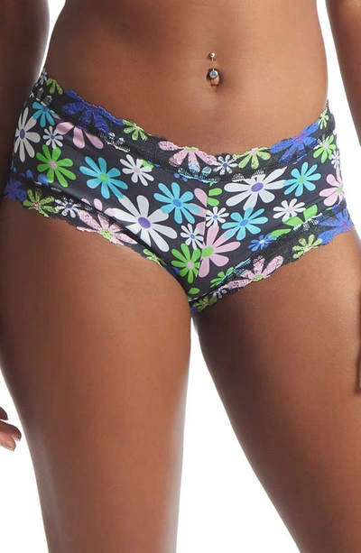 Hanky Panky Floral Print Supima® Cotton Boyshorts In Pure Joy