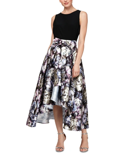 Slny Womens Knit Floral Midi Dress In Multi