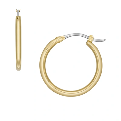 Fossil Women's Gold-tone Stainless Steel Hoop Earrings