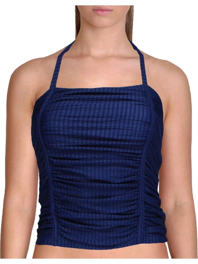 Jessica Simpson Kids' Girls Striped Halter Swim Top Separates In Blue