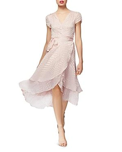 Betsey Johnson Clip-dot Wrap Dress In Pink