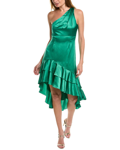 Cinq À Sept Colina One-shoulder Dress In Jade In Green