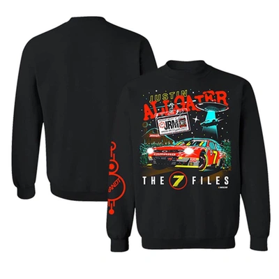 Jr Motorsports Official Team Apparel Black Justin Allgaier The Seven Files Pullover Sweatshirt