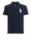 Polo Ralph Lauren Big Pony Custom Slim Fit Mesh Polo Shirt In Newport Navy