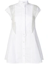 Sacai White Panelled Short Dress