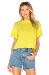 Cotton Citizen The Tokyo Crop Tee In Lemon