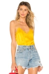 Cami Nyc The Racer Charmeuse Cami In Marigold