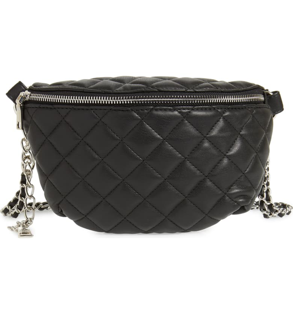 Steve Madden Quilted Faux Leather Fanny Pack - Black | ModeSens