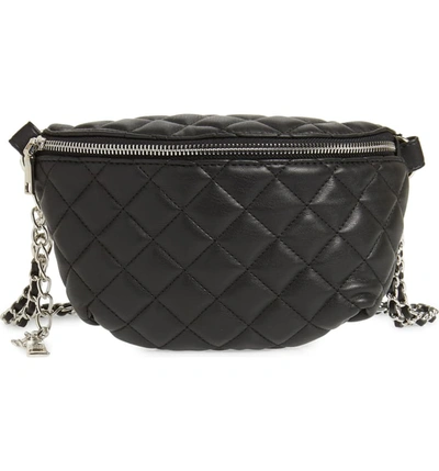 Steve Madden Quilted Faux Leather Fanny Pack - Black