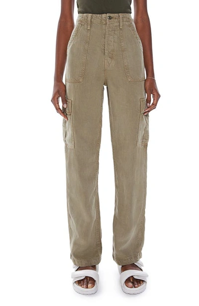 Mother The Private Cargo Sneak Pants In Gothic Olive
