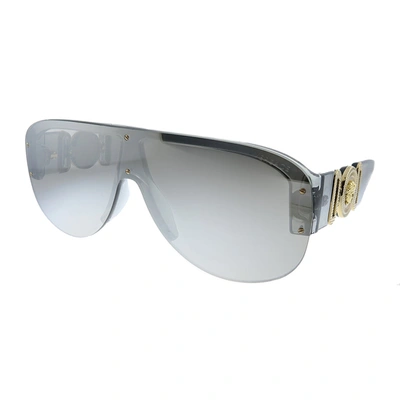 Versace Ve 4391 311/6g Unisex Shield Sunglasses In Grey