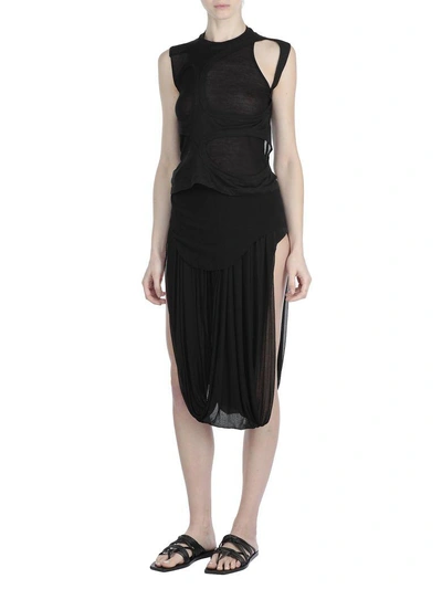 Rick Owens Membrane Top In Black